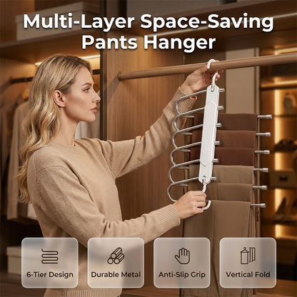 Multi-Layer Space-Saving Pants Hanger