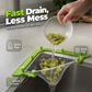 Triangle Sink Drain Rack with Disposable Filter Mesh Bags