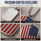 Men Hip Hop National Flag Dog Tag Pendant Necklace