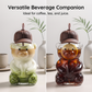Cute Bear Shaped Glass Water Bottle