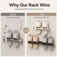 Extendable Bathroom Slipper Rack & Towel Holder
