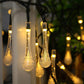 Light Up Anywhere Instantly! Solar No-Cord Waterdrop String Lights